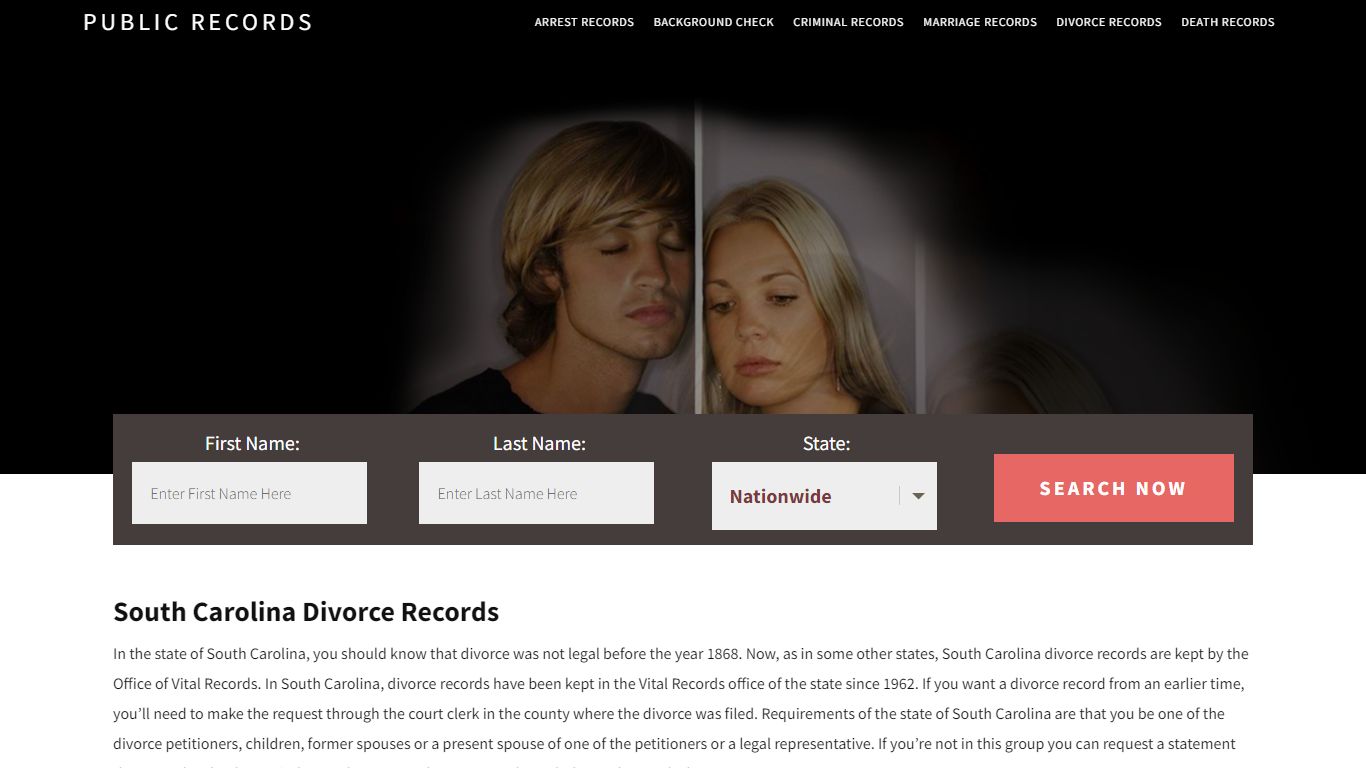 South Carolina Divorce Records | Enter Name and Search. 14Days Free